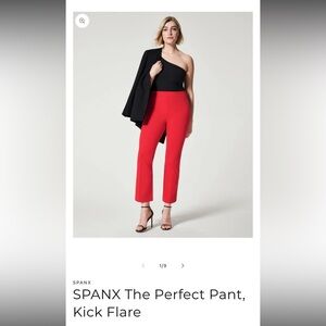 SPANX Vibrant Red Cropped Pants